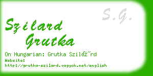 szilard grutka business card